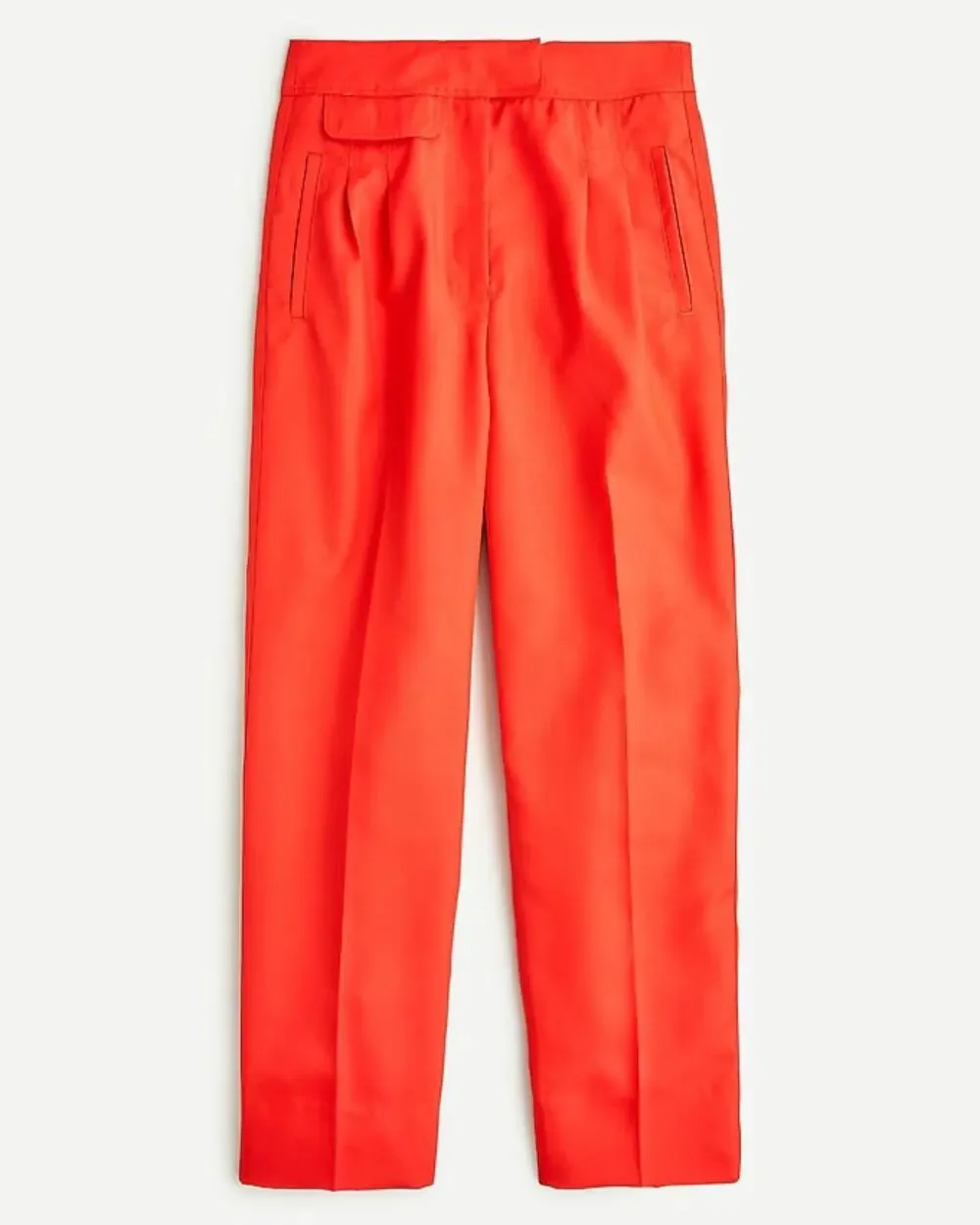J. Crew Tapered Pleat Front Pant NWT 16 Red High Rise Trouser Work Casual Prep